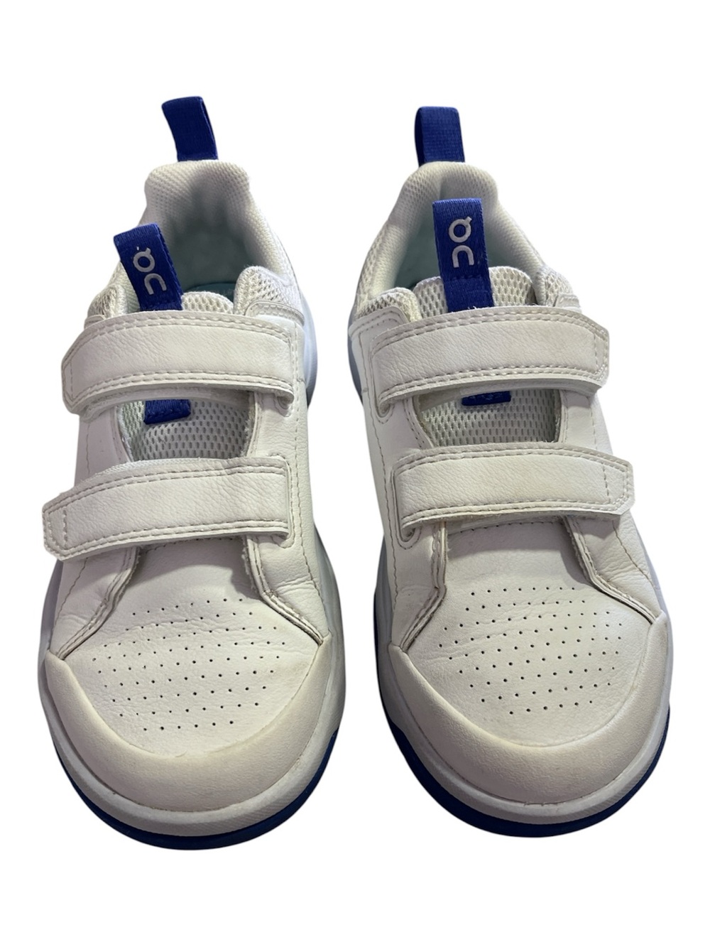 On Cloud Kids The Roger Shoes - White / Cobalt Blue - Size US K12.5 / EU 30